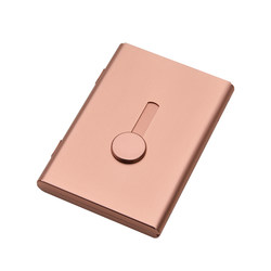 Automatically push the business card box, men's card bag, personality creative business card clip portable metal storage box