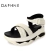 Daphne Daphne Thời trang mùa hè Casual Dày Foundation Giày cao gót nữ thoải mái sandal nữ hàn quốc Sandal
