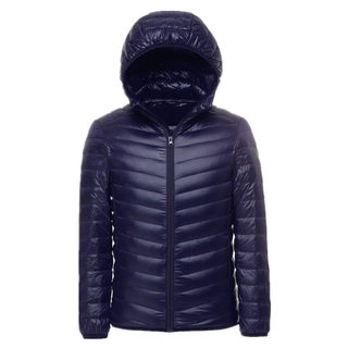 Men's hooded plus size extra large lightweight down jacket