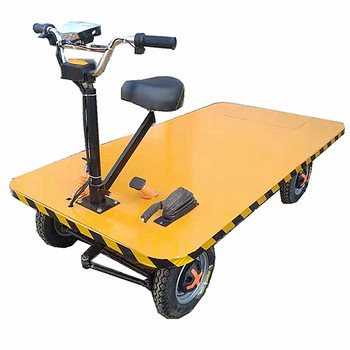 Reverse riding four-wheel electric flatbed truck small 48V cargo transport multi-function hand push battery load king brick