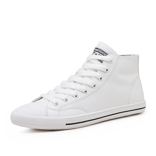 Spring casual white sneakers genuine leather