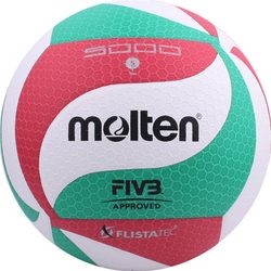 Molten Volleyball V5M5000 ອ່ອນແລະຢືດຢຸ່ນສູງ FIVB ຮັບຮອງການແຂ່ງຂັນສະເພາະກິລາບານສົ່ງສໍາລັບຜູ້ຊາຍແລະແມ່ຍິງ