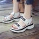 Giày thể thao mới 2018 nữ mùa hè Thời trang Hàn Quốc dày ulzzang Velcro giày nữ hoang dã