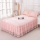 Qiao Ý mùa hè giường váy ren bedspread duy nhất mảnh 1.5m1.8 mét chúa màu xám đối tác màn ngủ váy - Váy Petti