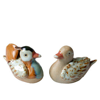 ເປັດ ceramic mandarin ເຮັດດ້ວຍມື ອອກແບບໂຕະຊາທີ່ສວຍງາມ