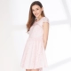 Jane Duo dành cho phụ nữ Mùa hè Hàng mới về Tất cả các phù hợp của phụ nữ Eo thắt lưng mỏng ren mỏng tay ngắn Váy cổ tròn G62173 - Sản phẩm HOT