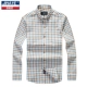 Jahani mùa thu và áo sơ mi cotton kẻ sọc nam áo sơ mi dài tay sandal Slim kinh doanh bình thường cỡ lớn áo sơ mi tay ngắn