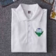 Nhật Bản Tide thương hiệu thêu văn học hoạt hình anime thanh niên cotton POLO áo sơ mi sinh viên ve áo ngắn tay áo sơ mi nam Paul