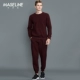 Martha rồng pyjama nam mùa thu và mùa đông cotton dài tay trung niên cha mùa xuân và mùa thu dày đơn mảnh có thể được mặc bộ đồ dài tay nam mặc nhà