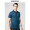 Jiu Mu Wang nam ngắn tay T-Shirt thời trang giản dị mercerized cotton kinh doanh ve áo Slim xu hướng sọc polo áo sơ mi nam