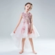 Áo dài cho bé Áo dài tay Puffy Girl Princess Dress Wedding Flower Girl Host Piano Costume Show Winter