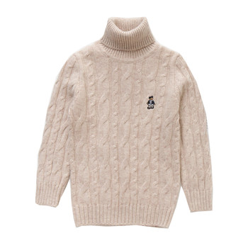 Cashmere children's clothing children's turtleneck sweaters boys and girls cashmere sweaters medium and large children's knitted thick woolen sweaters