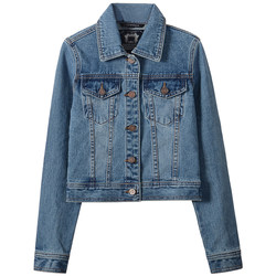 2024 new spring denim outer women's short spring and autumn ladies exploded slim denim jacket small retro