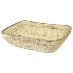 Wicker dustpan hand-storage steamed bun basket rectangular large commercial wicker dustpan roasted goods basket kennel