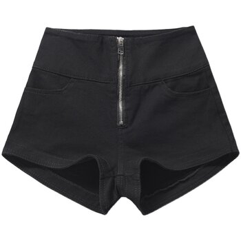 Sexy tight high waist zipper short pants hot pants