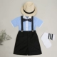 Váy bé trai Mùa hè Chàng trai Sinh nhật Người dẫn chương trình nhỏ Bib British Children Trang phục Piano Hoa Girl Set - Váy trẻ em set vest kẻ cho bé trai