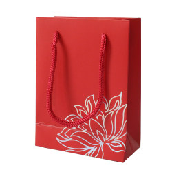 Jewelry and jade special gift paper bag printing lotus handbag biscuits hot lotus lotus jewelry packaging box bag text bag