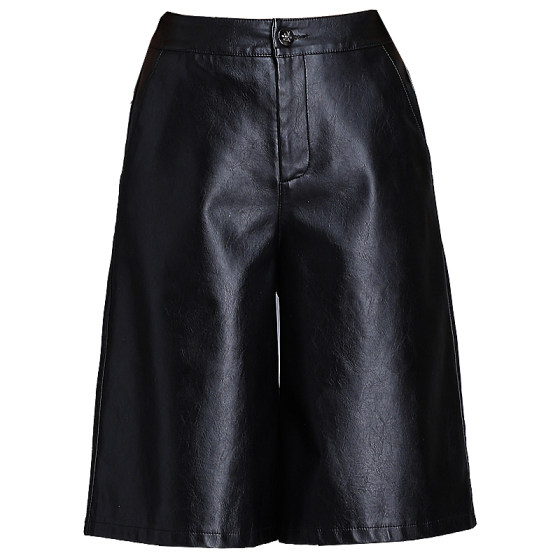 2023 new shorts, high -waisted hexal pants leather pants women in autumn and winter wearing thin -leg pants loose penta pants pants