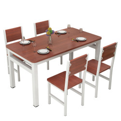 Dining table home dining table rental small apartment hotel table and chair combination fast food 4 people 6 people rectangular table