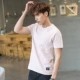 Áo thun nam Tang Shi ngắn tay 2018 hè mới tay nam nửa kín tay màu cổ tròn áo sơ mi nam Hàn Quốc áo thun nam có cổ