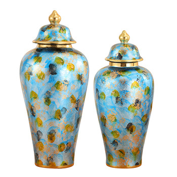 Ceramic Storage Jar, Large Jar, European-Style Creative General Jar, Soft Decoration Home Accessories, Living Room Model House Decoration