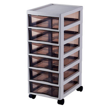 Drawer type movable japanese storage cabinet with pulleys
