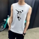 Học sinh nam áo thun không tay chơi bóng rổ cotton vai áo thể thao rộng rãi mồ hôi vest rộng kích thước mỏng vest áo ba lỗ tập gym