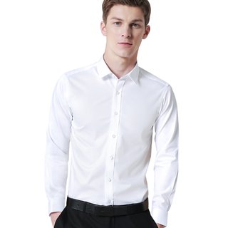 Business formal decoration black large size white shirt for work