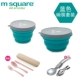 Gấp bát ăn trưa ngoài trời di động cắm trại dã ngoại silicone có thể thu vào du lịch bát nước cốc bé dao kéo - Hộp cơm điện sưởi ấm