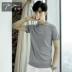 Mùa hè 2018 mới áo thun ngắn tay nam co giãn thoáng khí áo sơ mi POLO top áo len màu liền thân shop bán áo thun nam có cổ Polo