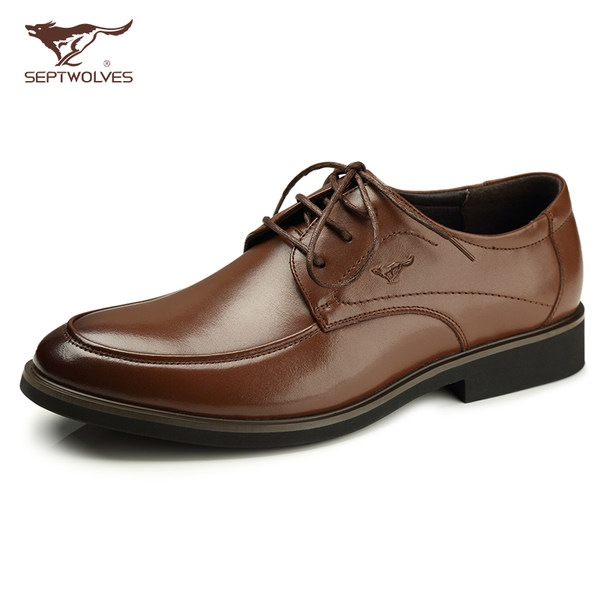 七匹狼 男式系带正装皮鞋 8143336330 天猫优惠券折后￥249包邮（￥299-50）2色可选