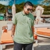 Dệt may Tide thương hiệu quần áo nam cỡ lớn để tăng độ lỏng cho nam ngắn tay áo cotton in áo polo béo mùa hè áo phông polo Polo
