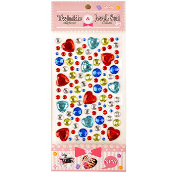 Children's crystal diamond gem three-dimensional sticker paste