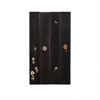 ການຂົນສົ່ງຟຣີ sandalwood ສີດໍາ inlaid boxwood incense burner ສີມ່ວງ sandalwood incense ກ່ອງທູບບ່ອນນັ່ງທູບໃນຄົວເຮືອນ mahogany ທູບ burner ທູບ burner