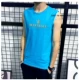 Áo thun cotton nam không tay XL áo dài ngang vai mỏng phần thể thao áo bóng rổ XL rộng vai vest thủy triều