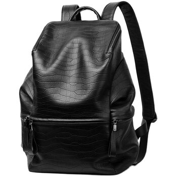 Niche First-Layer Cowhide Backpack, Genuine Leather Men's Street Fashion Soft Leather Men's Backpack, Casual Travel School Bag