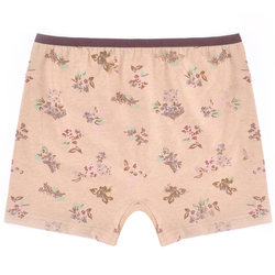 Spring weaving middle-aged and elderly women's boxer briefs high waist colorful cotton boxer briefs loose large size cotton