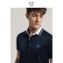 GYgoldlion Jinlilai GY quần áo ngắn tay POLO nam thanh niên ngực thêu tiêu chuẩn casual bông ve áo T-Shirt áo polo đẹp Polo