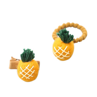 Children's baby girl wool felt cute pineapple hairpin