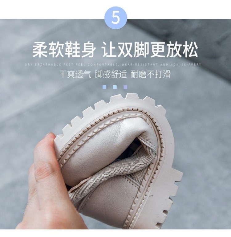 Giày bốt Martin dành cho trẻ em nữ 2019 mùa thu và mùa đông mới phong cách Anh cha mẹ-con giày bốt ngắn giày bốt bông cho bé gái - Kính đeo mắt kính