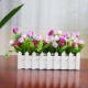 Hoa lụa hoa nhân tạo hàng rào gỗ trang trí hoa giả trang trí hoa phòng khách ban công bàn cà phê nhà bó hoa đặt trong chậu - Hoa nhân tạo / Cây / Trái cây