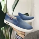 Giày denim Bắc Kinh cũ Giày nam mùa đông Giày thủy triều nam Giày thông thường một bàn đạp giày Giày vải lười nam