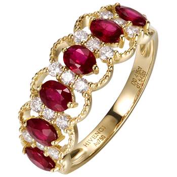 Hivengi haifanji natural pigeon blood red 18k gold