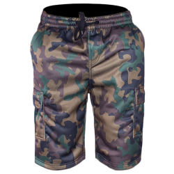 American BlueGear new camouflage plus velvet thickened shorts men's elastic belt drawstring gym jogging pants