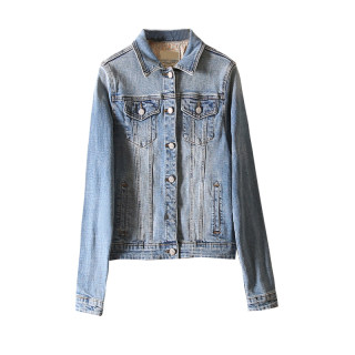 Turkish washed distressed versatile style denim jacket