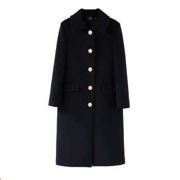 黑色羊毛呢子大衣小个子女装2025秋冬季加厚夹中长款毛呢外套修身