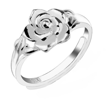 Rose flower small fresh style simple s990 pure silver