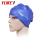Mũ len Yuke mũ bơi Unisex Tóc dài không thấm nước silicone giọt nước mũ bơi thoải mái không có đầu