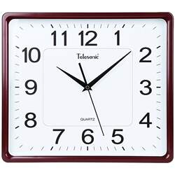 Telesonic/Uranus Square Living Room Silent Wall Clock Modern Office Minimalist Clock Large Font Home Clock