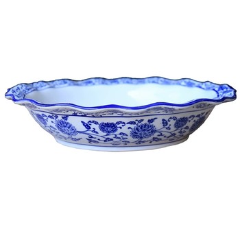 Ceramic tableware thick edge fish plate plate oval fish plate